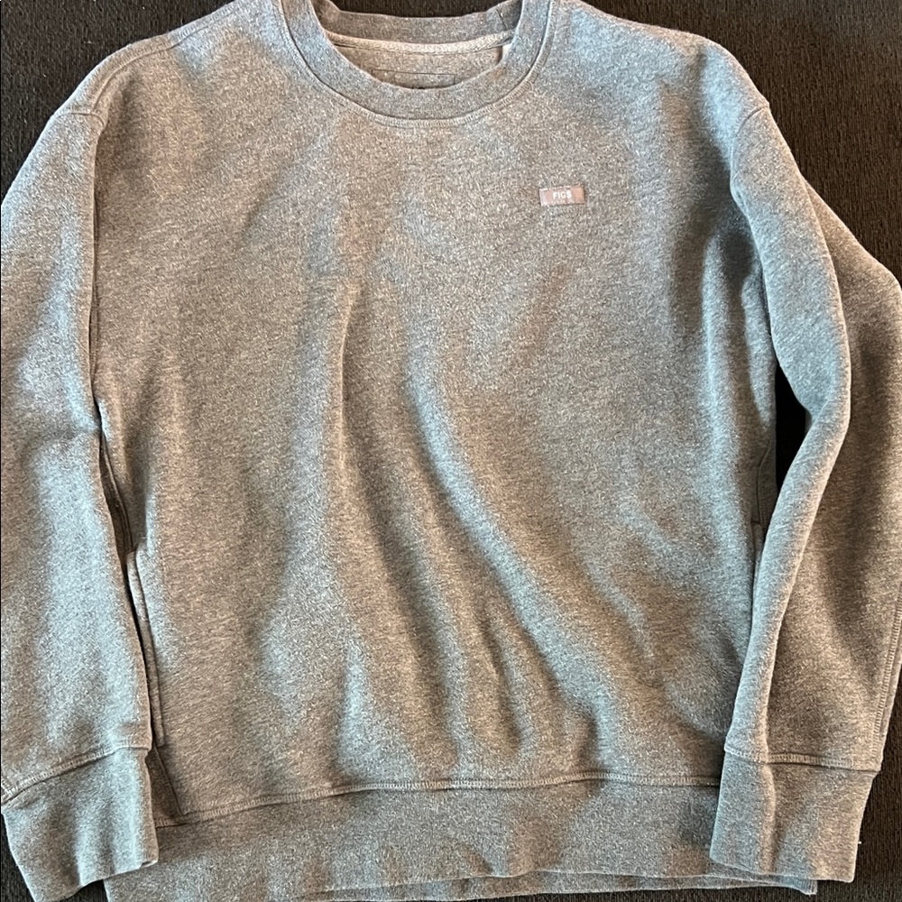 Women’s Heathered Medium Grey Off Shift Crewneck Sweatshirt